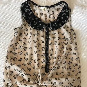 Marisol tan black color blouse